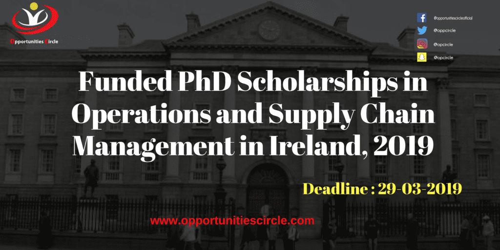 phd scholarships in operations management