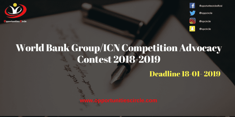World Bank Group/ICN Competition Advocacy Contest 2018-2019