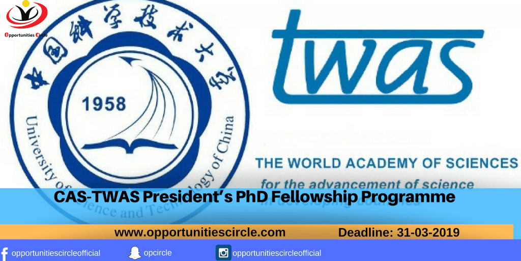 CAS-TWAS President’s PhD Fellowship Programme