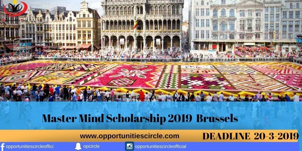 Master Mind Scholarship 2019 Brussels