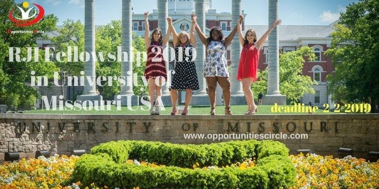 RJI Fellowship 2019 in University of Missouri USA RJI Fellowship 2019 in University of Missouri USA