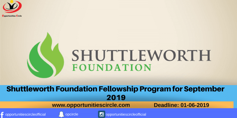 Shuttleworth Foundation Fellowship Program for September 2019