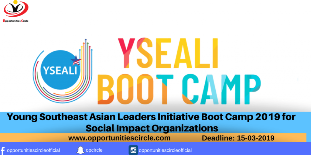 Young Southeast Asian Leaders Initiative Boot Camp 2019 for Social Impact Organizations