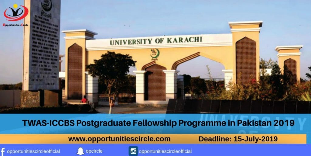 TWAS-ICCBS Postgraduate Fellowship Programme in Pakistan 2019 (1)