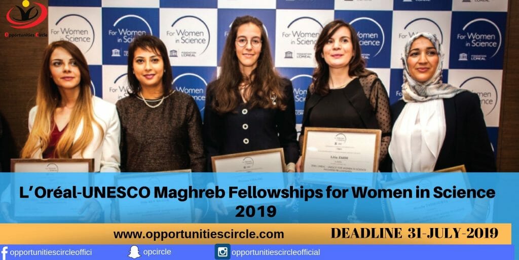_L’Oréal-UNESCO Maghreb Fellowships for Women in Science 2019