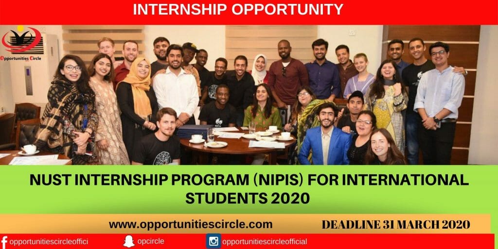 Nust Internship Program (Nipis) For International Students 2020 
