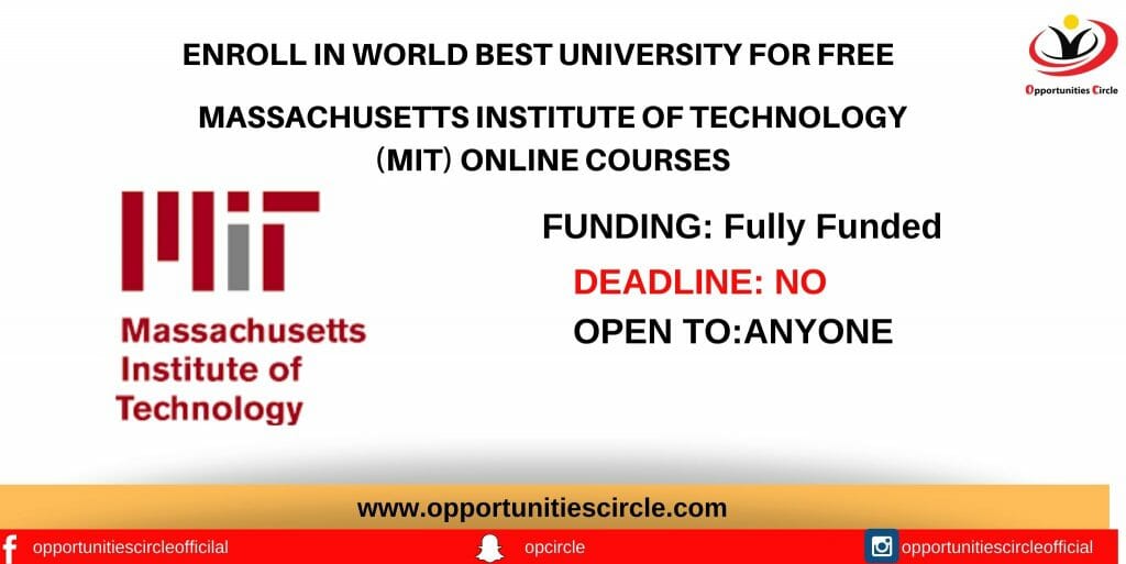 Massachusetts Institute of Technology (MIT) Online Courses For Free