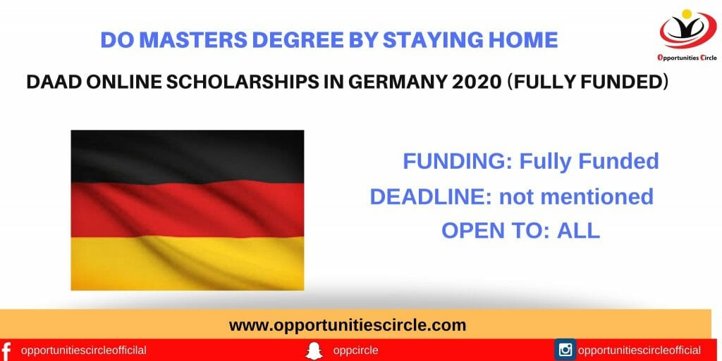 DAAD Online Scholarships in Germany 2020 (Fully Funded)