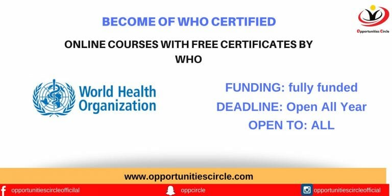 Online Courses By WHO (Free Certification)