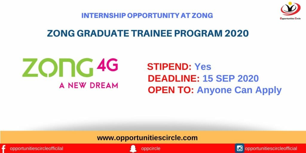 Zong Graduate Trainee Program 2020