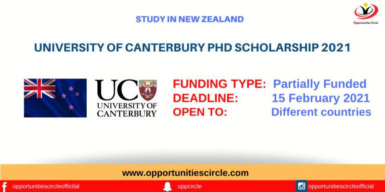 University of Canterbury PhD Scholarship