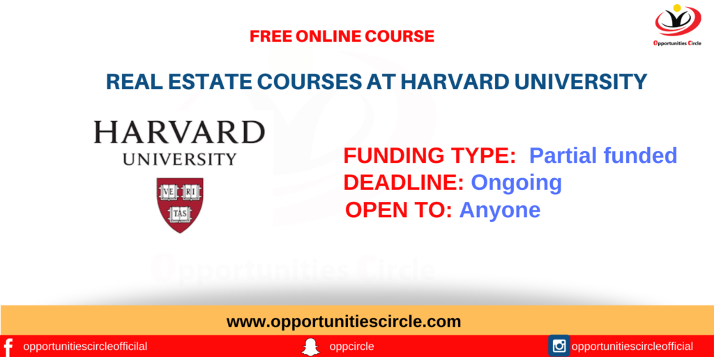 Real Estate Courses at Harvard University Opportunities Circle