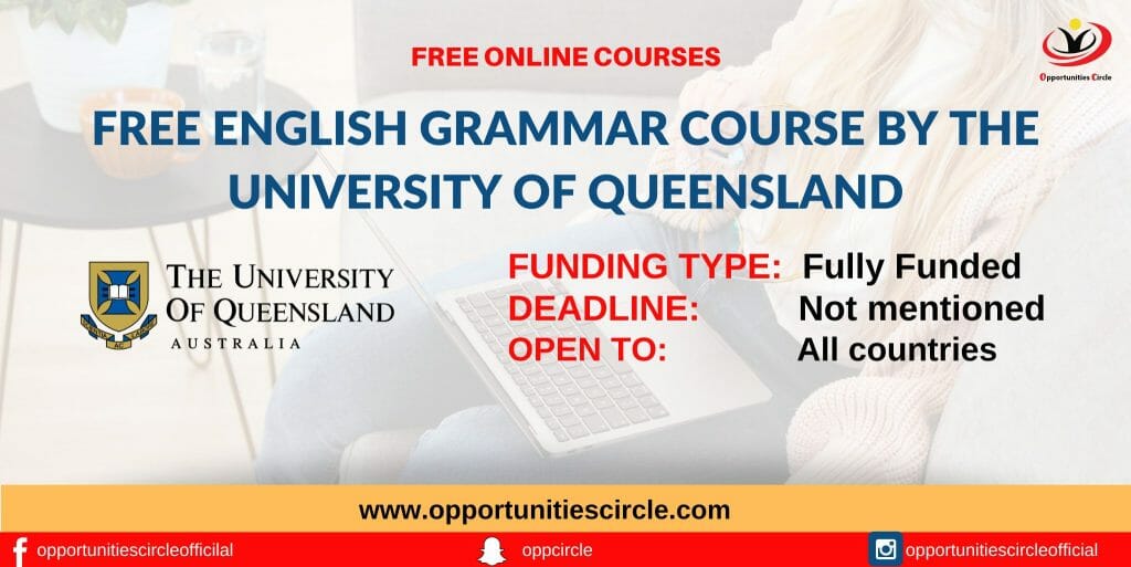 Free English Grammar Course by University of Queensland