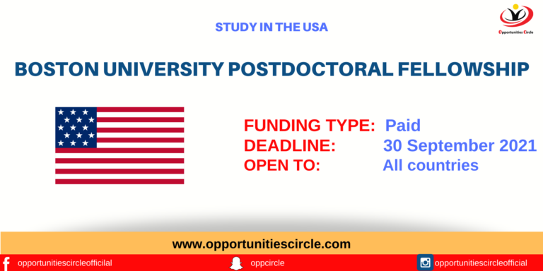 Boston University Postdoctoral Fellowship