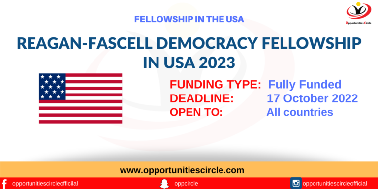 Reagan-Fascell Democracy Fellowship in USA 2023