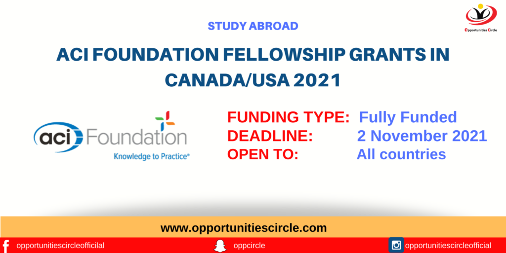 ACI foundation fellowship grant