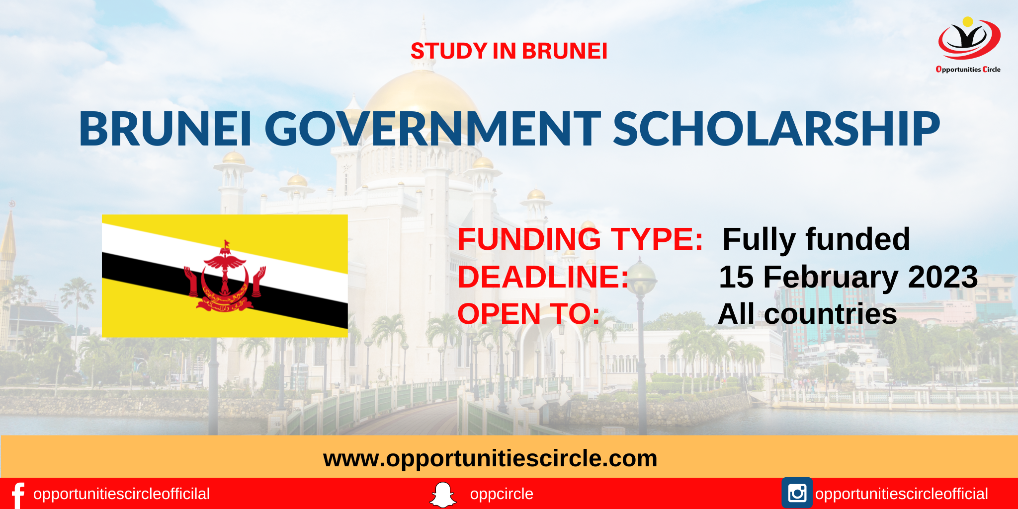 brunei phd scholarship 2023