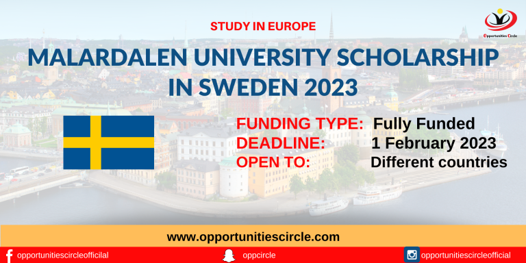 Malardalen University Scholarship in Sweden 2023