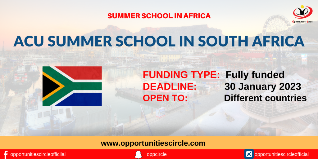 ACU Summer School 2023 in South Africa