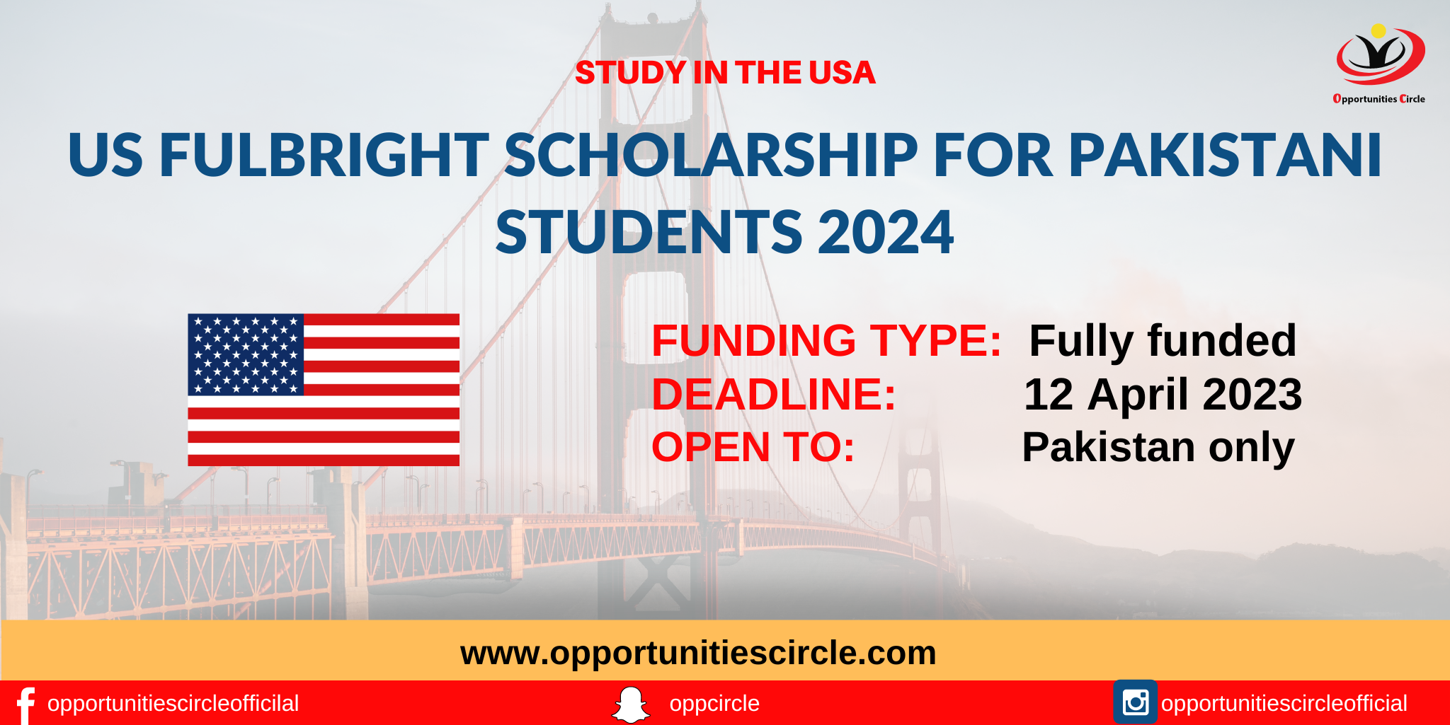 US Fulbright Scholarship for Pakistani Students 2025 Fully Funded