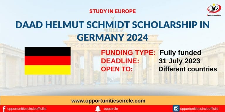 DAAD Helmut Schmidt Scholarship in Germany