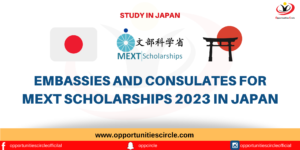 Embassies and Consulates for MEXT scholarships