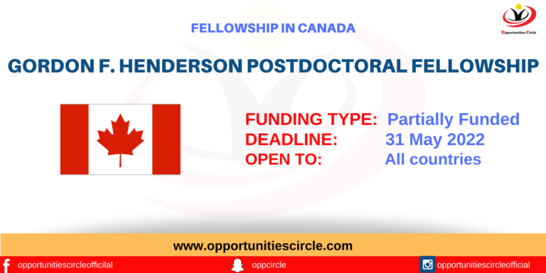 Gordon F. Henderson Postdoctoral Fellowship