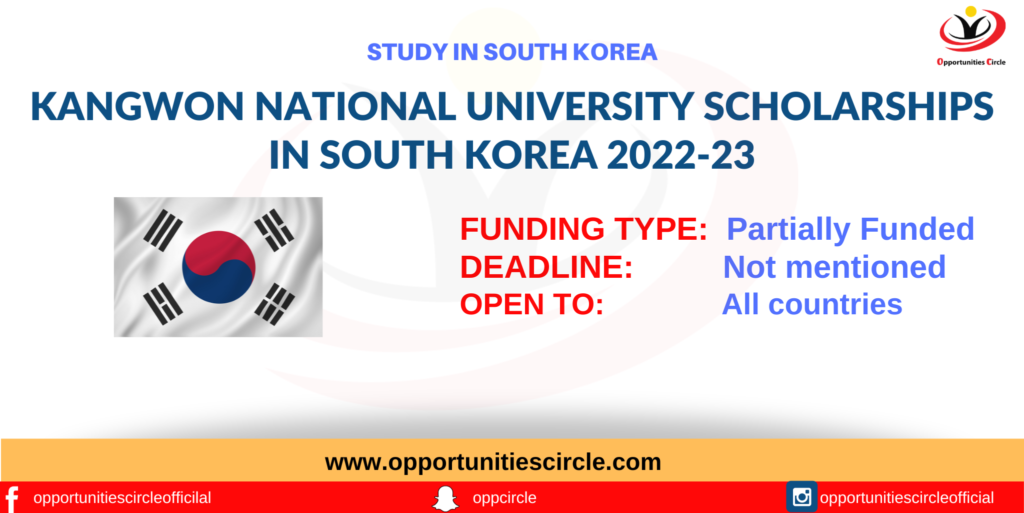 Kangwon National University Scholarships 2022-23