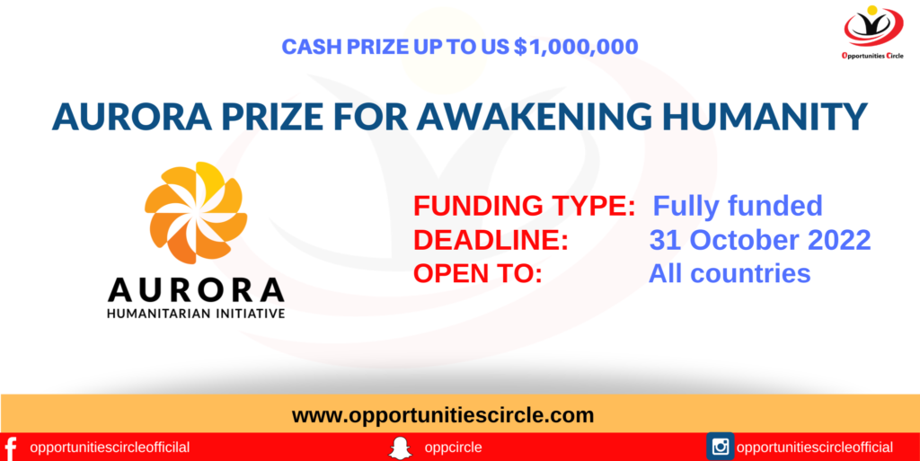 Aurora Prize for Awakening Humanity 2023