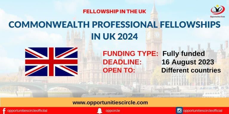Commonwealth Professional Fellowships in UK 2024