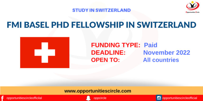 FMI Basel PhD Fellowship in Switzerland