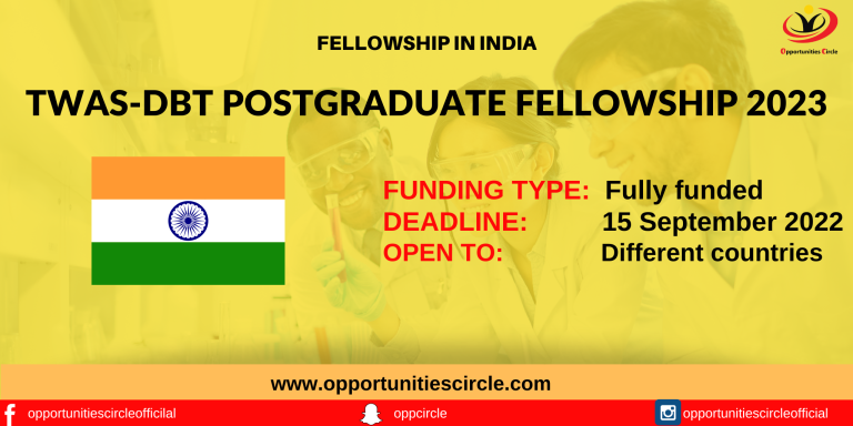 TWAS-DBT Postgraduate Fellowship