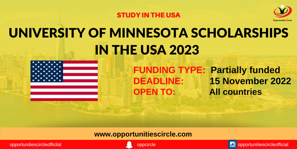 University of Minnesota Scholarships in USA