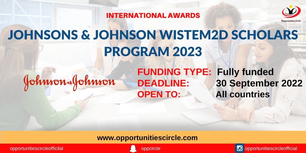 Johnsons & Johnson WiSTEM2D Scholars Program 2023