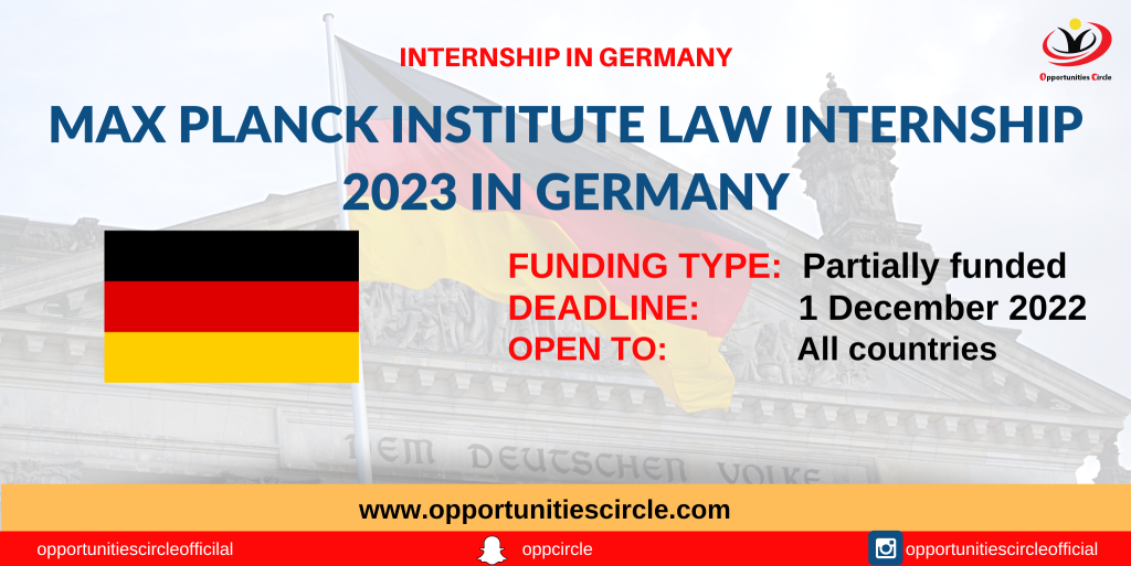 Max Planck Institute Law Internship