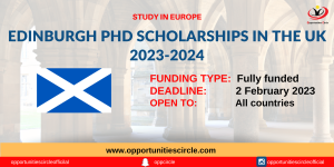 Edinburgh PhD Scholarships in the UK