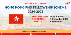 Hong Kong PhD Fellowship Scheme 2024-2025