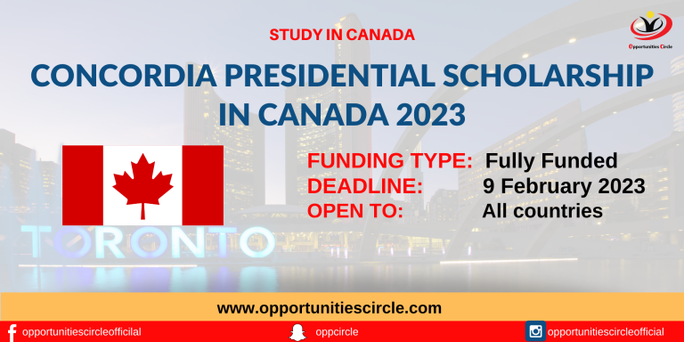 Concordia Presidential Scholarship in Canada