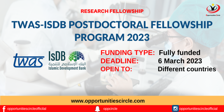 TWAS-IsDB Postdoctoral Fellowship Program