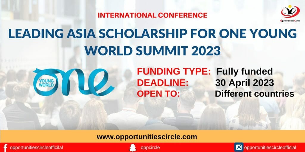 Leading Asia Scholarship for One Young World Summit