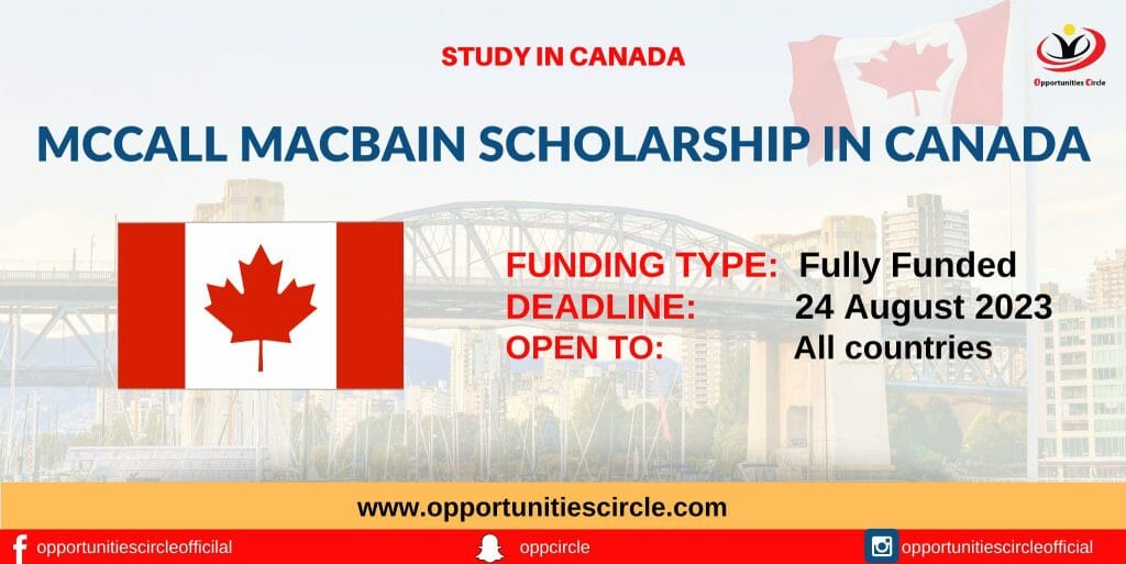 McCall MacBain Scholarship in Canada