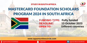 Mastercard Foundation Scholars Program 2024 in South Africa