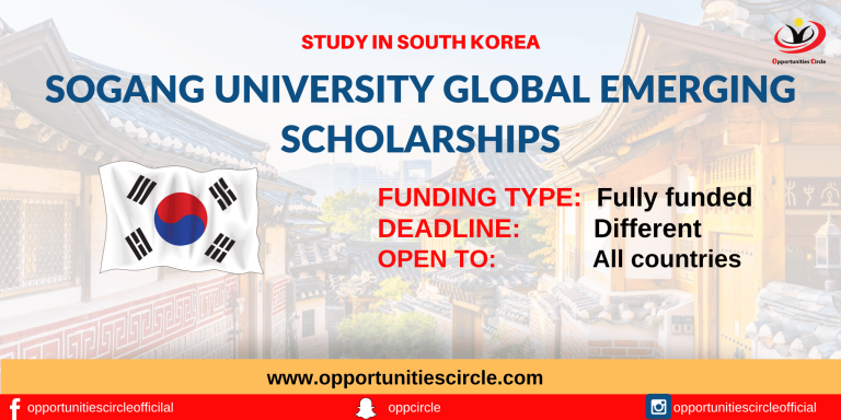 Sogang University Global Emerging Scholarships