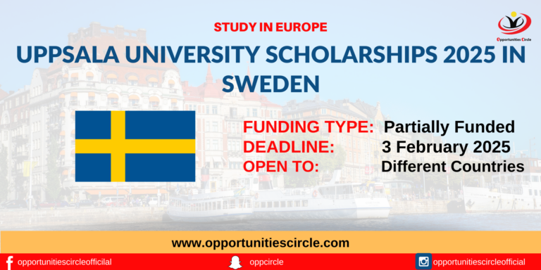 Uppsala University Scholarships 2025 in Sweden