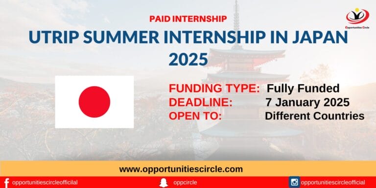 UTRIP Summer Internship in Japan 2025