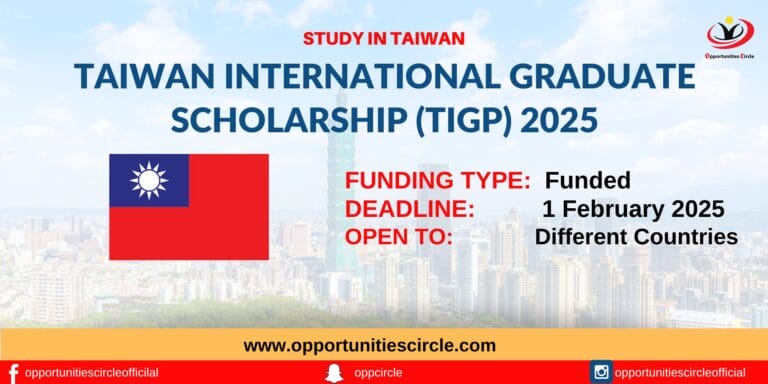 Taiwan International Graduate Scholarship 2025