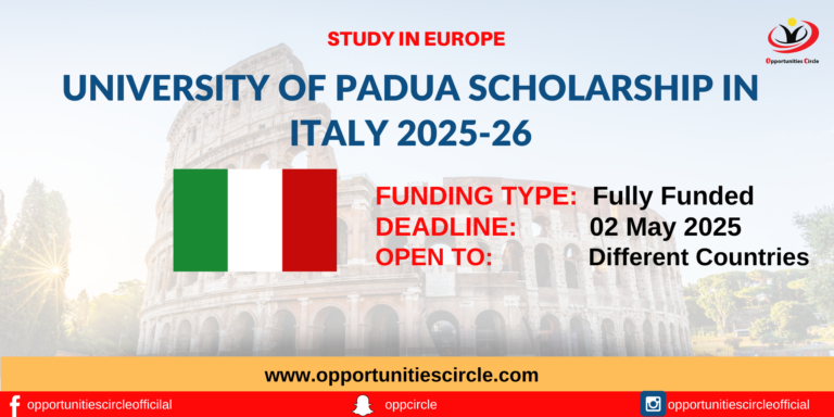 University of Padua Scholarship in Italy 2025-26
