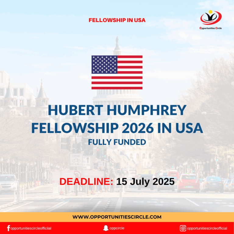 Hubert Humphrey Fellowship 2026 in USA