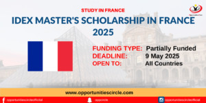 IDEX Masters Scholarship in France 2025