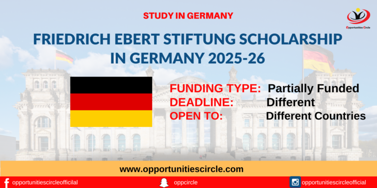 Friedrich Ebert Stiftung Scholarship in germany 2025-26